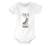 Planetee Body Bébé Malamute d'Alaska | Coton Peigné Boutons Pression à l'Entrejambe 3-6 mois à 18-24 mois | Manches Courtes Fille Garçon Mixte | Cadeau Propriétaire Chien Naissance Baby Shower