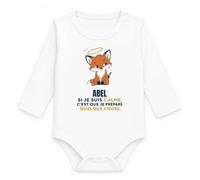 Planetee Body Bébé Manches Longues Abel | Coton 170 g/m² Blanc 3 mois à 18 mois | Bébé Fille Garçon Mixte | Cadeau Naissance Baby Shower Bapteme