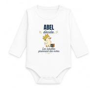 Planetee Body Bébé Manches Longues Abel | Coton 170 g/m² Blanc 3 mois à 18 mois | Bébé Fille Garçon Mixte | Cadeau Naissance Baby Shower Bapteme