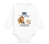 Planetee Body Bébé Manches Longues Abel | Coton 170 g/m² Blanc 3 mois à 18 mois | Bébé Fille Garçon Mixte | Cadeau Naissance Baby Shower Bapteme