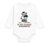 Planetee Body Bébé Manches Longues Abel | Coton 170 g/m² Blanc 3 mois à 18 mois | Bébé Fille Garçon Mixte | Cadeau Naissance Baby Shower Bapteme