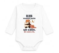 Planetee Body Bébé Manches Longues Olivia | Coton 170 g/m² Blanc 3 mois à 18 mois | Bébé Fille Garçon Mixte | Cadeau Naissance Baby Shower Bapteme