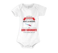 Planetee Body bébé Marraine Aide Soignante 3-6 mois Manches Courtes Humour Cadeau Naissance Anniversaire Noël