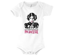 Planetee Body bébé On ne plaisante pas avec un princesse - Référence Leia | Collection Mignon Référence Film La guerre des étoiles 12/18 mois Humour Naissance Cadeau Bébé Anniversaire Noël