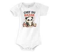 Planetee Body bébé Panda Chef du Bazar Manches Courtes - Taille 6-12 mois Humour Cadeau Naissance