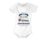 Planetee Body bébé Papa Chauffeur Routier 3-6 mois Manches Courtes Humour Cadeau Naissance Anniversaire Noël