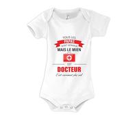 Planetee Body bébé Papa Docteur 3-6 mois Manches Courtes Humour Cadeau Naissance Anniversaire Noël