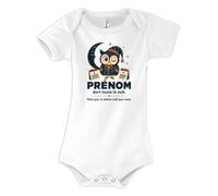 Planetee Body bébé Personnalisable Prénom Nuits Pas Meme Nuit Manches Courtes - Taille 3-6 mois Humour Cadeau Naissance