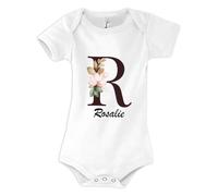 Planetee Body Bébé Rosalie | Coton Peigné Boutons Pression à l'Entrejambe 3-6 mois à 18-24 mois | Manches Courtes Fille Garçon Mixte | Cadeau Naissance Baby Shower