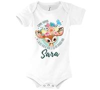 Planetee Body bébé Sara Yeux de Biche Humour Naissance Cadeau Bébé Anniversaire Noël