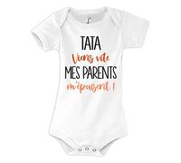 Planetee Body bébé Tata viens vite mes Parents m'épuisent Humour Naissance Cadeau Bébé Anniversaire Noël