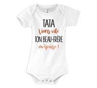 Planetee Body bébé Tata viens vite ton Beau-Frère m'épuise Humour Naissance Cadeau Bébé Anniversaire Noël
