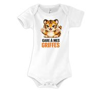 Planetee Body bébé Tigre Gare a Mes Griffes Manches Courtes - Taille 18-24 mois Humour Cadeau Naissance