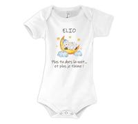 Planetee Body Elio Dodo Mouton 3-6 mois | Bébé 100% Coton Manches Courtes Personnalisable Bébé Cadeau Naissance Nourrison Baby Shower