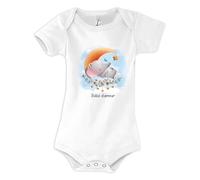 Planetee Body manches courtes Bébé d'amour Elephant 12-18 mois | Emmanchure Américaine | Idée Cadeau Naissance & Baby Shower