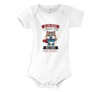 Planetee Body manches courtes Humour Motif Chat Fille 18-24 mois | Emmanchure Américaine | Idée Cadeau Naissance & Baby Shower