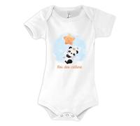 Planetee Body manches courtes Roi des calins Panda 6-12 mois | Emmanchure Américaine | Idée Cadeau Naissance & Baby Shower