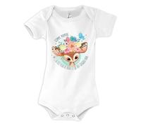 Planetee Body manches courtes Yeux de Biche 18-24 mois | Emmanchure Américaine | Idée Cadeau Naissance & Baby Shower