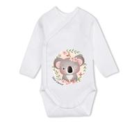 Planetee Body manches longues Bébé d'amour Koala 6-12 mois | Body Croisé Naissance | Idée Cadeau Bébé & Baby Shower