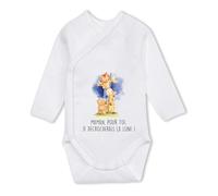 Planetee Body manches longues Décrocher Lune pour Maman 0-3 mois | Body Croisé Naissance | Idée Cadeau Bébé & Baby Shower