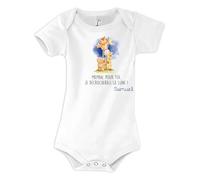 Planetee Body Samuel Amour Maman Lune 12-18 mois | Bébé 100% Coton Manches Courtes Personnalisable Bébé Cadeau Naissance Nourrison Baby Shower
