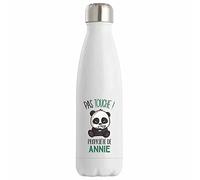 Planetee Bouteille isotherme Annie Pas Touche Panda - Idée Gourde Cadeau Travail Métier Humour Collègue Homme Anniversaire Noël