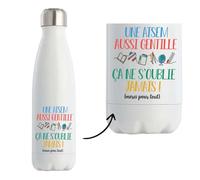 Planetee Bouteille isotherme ATSEM aussi gentille| Gourde Originale Cadeau Remerciement fin d'Années Atsem Maternelle Professeur Institutrice Prof Noël