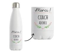 Planetee Bouteille isotherme Coach adorée Bouteille isotherme Réutilisable Cadeau Collègue Départ Retraite Anniversaire Noël