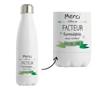 Planetee Bouteille isotherme Facteur inoubliable Homme Gourde Réutilisable Cadeau Départ Retraite Collègue Anniversaire Noël