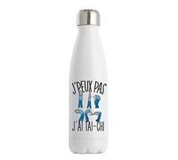 Planetee Bouteille isotherme j'peux pas tai chi - Gourde conservation chaleur double paroi isolante et réutilisable - Idée cadeau originale et drôle