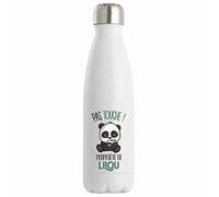 Planetee Bouteille isotherme Lilou Pas Touche Panda - Idée Gourde Cadeau Travail Métier Humour Collègue Homme Anniversaire Noël