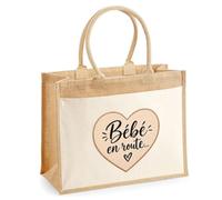 Planetee Cabas jute Bébé en route Cadeau annonce Grossesse Surprise