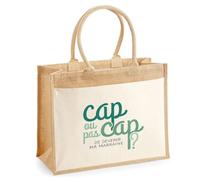 Planetee Cabas jute Cap ou pas cap 3 Cadeau annonce Grossesse Surprise