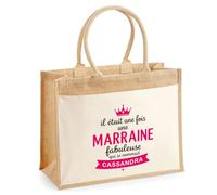 Planetee Cabas jute Cassandra Marraine fabuleuse Cadeau annonce Grossesse Surprise