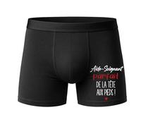Planetee Caleçon Aide-Soignant Parfait de Le Tête aux Pieds Taille M - Face - Humour Boxer Coton Motif Métier Idée Cadeau Anniversaire Noël Homme