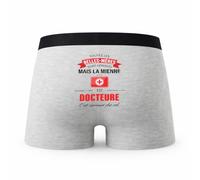 Planetee Caleçon Belles-Meres Docteure - Humour Boxer Gris Idée Cadeau Fête des Pères - Taille XXL