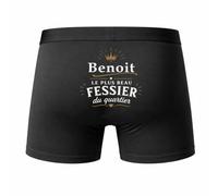 Planetee Caleçon Benoit Le Plus Beau fessier Taille XL - Dos - Humour Boxer Coton Motif Métier Idée Cadeau Anniversaire Noël Homme