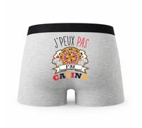 Planetee Caleçon Casino - Humour Boxer Gris Idée Cadeau Passion - Taille S
