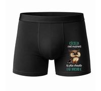 Planetee Caleçon Cécilia la Plus Chouette Taille XXL - Face - Humour Boxer Coton Motif Métier Idée Cadeau Anniversaire Noël Homme