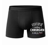 Planetee Caleçon Certifié Meilleur Chirurgien Taille L - Face - Humour Boxer Coton Motif Métier Idée Cadeau Anniversaire Noël Homme