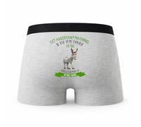 Planetee Caleçon Cet Assistant Maternel Têtu comme Un Âne - Humour Boxer Gris Idée Cadeau - Taille XL
