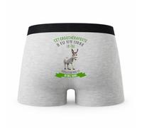 Planetee Caleçon Cet Ergotherapeute Têtu comme Un Âne - Humour Boxer Gris Idée Cadeau - Taille XL