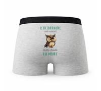 Planetee Caleçon Cette Infirmiere Caractère de Cochon - Humour Boxer Gris Idée Cadeau - Taille M