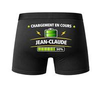 Planetee Caleçon Chargement en Cours Jean-Claude Taille S - Dos - Humour Boxer Coton Motif Métier Idée Cadeau Anniversaire Noël Homme