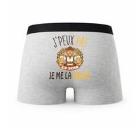 Planetee Caleçon Cuite Biere Alcool - Humour Boxer Gris Idée Cadeau Passion - Taille XXL