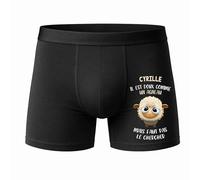 Planetee Caleçon Cyrille Agneau Taille S - Face - Humour Boxer Coton Motif Métier Idée Cadeau Anniversaire Noël Homme