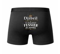 Planetee Caleçon Djibril Le Plus Beau fessier Taille S - Dos - Humour Boxer Coton Motif Métier Idée Cadeau Anniversaire Noël Homme