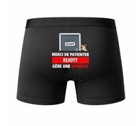 Planetee Caleçon Eliott Patienter Eliott Gère Une Urgence - Humour Boxer Coton Idée Cadeau L