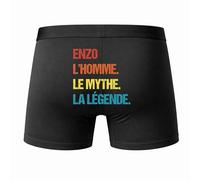 Planetee Caleçon Enzo Mythe Légende Vintage Taille S - Dos - Humour Boxer Coton Motif Métier Idée Cadeau Anniversaire Noël Homme