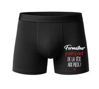 Planetee Caleçon Formateur Parfait de Le Tête aux Pieds Taille M - Face - Humour Boxer Coton Motif Métier Idée Cadeau Anniversaire Noël Homme
